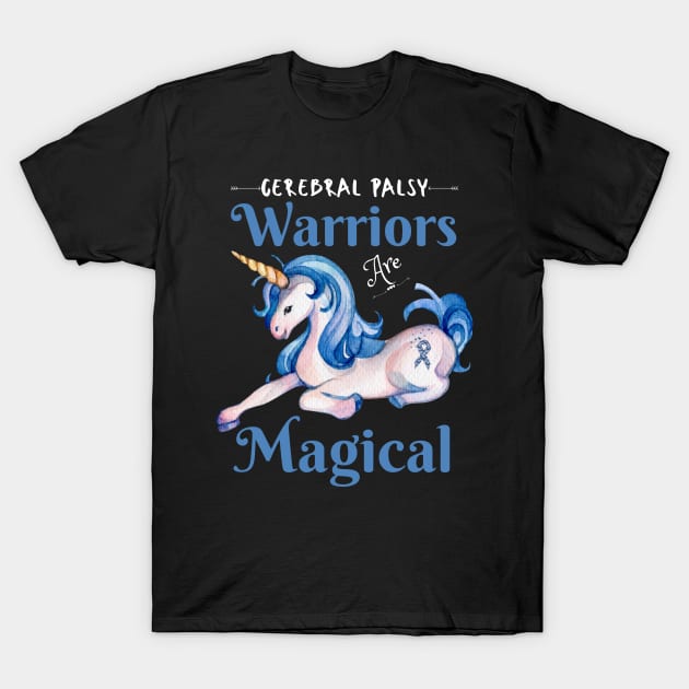 Cerebral Palsy Warriors Are Magical, Cute Green Unicorn T-Shirt by JustBeSatisfied